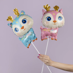 Шар с клапаном (15''/38 см) Мини-фигура, Олененок, Голубой, 1 шт., 23622