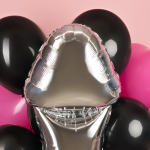 Шар (39''/99 см) Фигура, Мистер Пи-Пи, Дизайн НЮ, Серебро, 1 шт., 23915