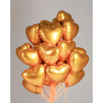 Шар (19''/48 см) Сердце, Янтарь, Бохо, 1 шт., 940356