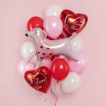 Шар (33''/84 см) Фигура, Пудель, Розовый, 1 шт. в уп., 23572