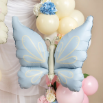 Шар (37''/94 см) Фигура, Нежная бабочка, Голубой, Сатин, 1 шт., 27256