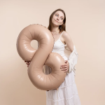 Шар (40''/102 см) Цифра, 8 Slim, Винтажная роза, Матовый, 1 шт., 901918MVR