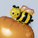 Шар (39''/99 см) Цветок, Ромашка с пчелкой (надув воздухом), Разноцветный, 1 шт., 23625