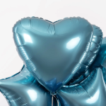 Шар (19''/48 см) Сердце, Сизый, Бохо, 1 шт., 228324