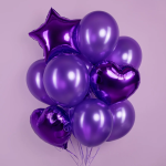 Шар (18''/46 см) Сердце, Фиолетовый, 1 шт., 123038