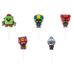 Свечи Game Party, Герои, 5 шт. с держат., 501521