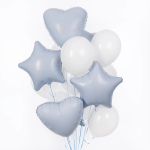 Шар (19''/48 см) Сердце, Небесный, 1 шт., 941933