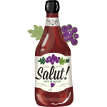 Шар (31''/79 см) Фигура, Бутылка, Виноградное Шампанское, 1 шт., 15250