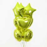 Шар (18''/46 см) Сердце, Лайм, 1 шт., 201500VEL