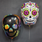 Шар (27''/69 см) Фигура, Череп Калавера, Белый, 1 шт., 35183WE