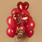 Шар (33''/84 см) Фигура, Мишка с сердцем, 1 шт. в уп., 23944P