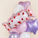 Шар (41''/104 см) Фигура, Конфета Сердечки, Розовый, 1 шт. в уп., 26674