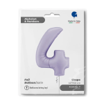 Шар (40''/102 см) Цифра, 4, Сиреневый, Сатин, 1 шт. в уп., 400400SL-P