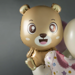 Шар (28''/71 см) Фигура, Медвежонок, Коричневый, 1 шт., 19851