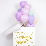 Коробка для воздушных шаров Белый, 60*60*60 см, 1 шт. , КВШ02