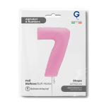 Шар (40''/102 см) Цифра, 7, Розовая Сакура, Матовый, 1 шт. в уп., 400700MSPK-P