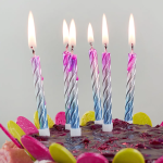 Свечи Северное сияние, Градиент, 0,7*8 см, 6 шт. с держат., 802975