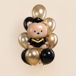 Шар (35''/89 см) Фигура, Медвежонок Выпускник, 1 шт. в уп., 27616