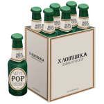 Пневмохлопушка (9/20 см), Бутылка Пиво, Квадраты фольга, Зеленый/Золото, 1 шт., 723040