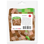 Шар 3D (22''/56 см) Куб, Пиксели, Зеленый/Коричневый, 1 шт. в уп. (цв.этик.), 26897S