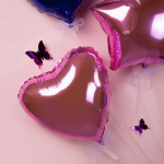 Шар (18''/46 см) Сердце, Фуксия, 1 шт., 18001F