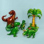 Шар (28''/71 см) Фигура 3D, Динозавр Тираннозавр, Зеленый, 1 шт. в уп., 26073