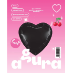 Шар (36''/91 см) Сердце, Черный блеск, 1 шт. в уп., 224937