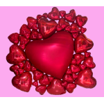 Набор шаров с клапаном (9''/23 см) Мини-сердце, Красный, 5 шт. в уп., 756249 Набор шаров с клапаном (9''/23 см) Мини-сердце, Красный, 5 шт. в уп., 756249