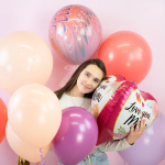 Шар 3D (24''/61 см) Сердце, Люблю тебя, Мама, 1 шт., 23469