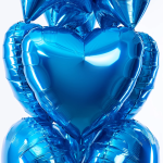 Шар (18''/46 см) Сердце, Синий, 1 шт., 201500A