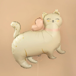 Шар (27''/69 см) Фигура, Кошечка с бантом, Сатин, 1 шт. в уп., 26112P