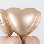 Шар (18''/46 см) Сердце, Звездное Золото, Матовый, 1 шт., 201500MSG