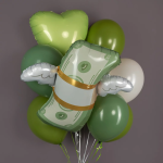 Шар (31''/79 см) Фигура, Деньги с крыльями, 1 шт. в уп., 13486