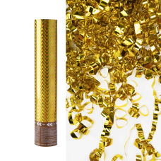 Пневмохлопушка (12/30 см), Волны, Серпантин фольга, Золото, Металлик, 1 шт., 823173