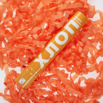 Пневмохлопушка (12/30 см), Хлопни, Серпантин тишью, Оранжевый, 1 шт., 723015