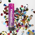 Хлопушка пружинная (8/20 см), Круги фольга, 1 шт., 8121B