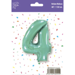 Шар (40''/102 см) Цифра, 4, Тиффани, 1 шт. в уп., B901764TU