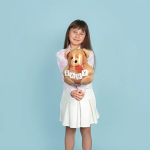 Шар (14''/36 см) Мини-фигура, Плюшевый мишка для малыша, 1 шт., 19548G