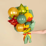 Шар с клапаном (14''/36 см) Мини-фигура, Кленовый лист, Красный, 1 шт., 24018