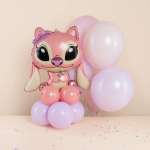 Шар (24''/61 см) Фигура, Любимый монстрик (надув воздухом), Розовый, 1 шт., 27573