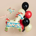 Шар (11''/28 см) Мини-фигура, Лошадка Русский узор, 1 шт., 943180