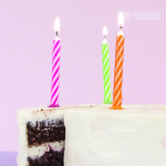 Свечи Радужный микс, Ассорти, 0,5*6 см, 24 шт., 620109