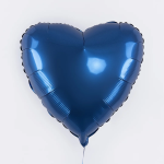 Шар (18''/46 см) Сердце, Темно-синий, Сатин, 1 шт., 201500SNB