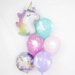 Шар (30''/76 см) Фигура, Голова, Сверкающий Единорог, 1 шт., 175311