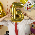 Шар (31''/79 см) Фигура, Солнце, Снова в Школу, 1 шт., 25142