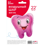 Шар (22''/56 см) Фигура, Зубик, Розовый, 1 шт. в уп., 15151P