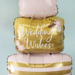 Шар 3D (43''/109 см) Фигура на подставке, Свадебный торт, 1 шт., 23634