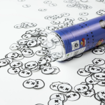 Пневмохлопушка (12/30 см), Game Party, Черепа бумага, 1 шт., 501563