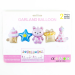 Шар Гирлянда (40''/102 см) Фигура, Подарки для девочки, Розовый, 2 шт. в уп., 19864