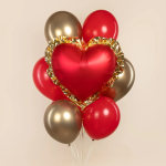 Шар (29''/74 см) Сердце, Гламур, Красный, 1 шт., 27750